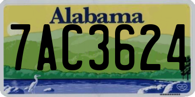 AL license plate 7AC3624