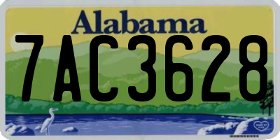 AL license plate 7AC3628
