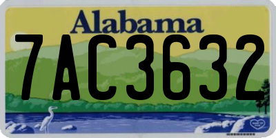 AL license plate 7AC3632