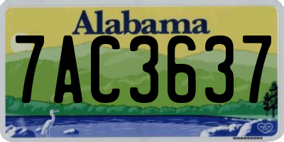 AL license plate 7AC3637