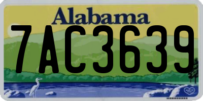 AL license plate 7AC3639
