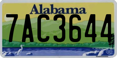 AL license plate 7AC3644