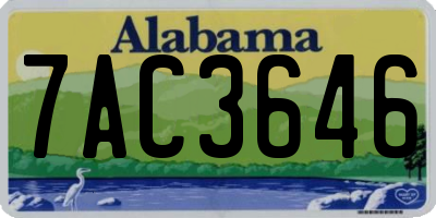 AL license plate 7AC3646
