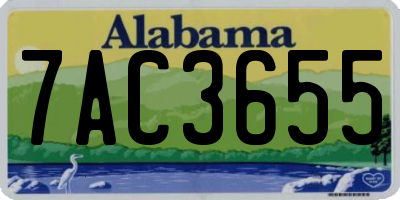 AL license plate 7AC3655