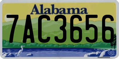 AL license plate 7AC3656