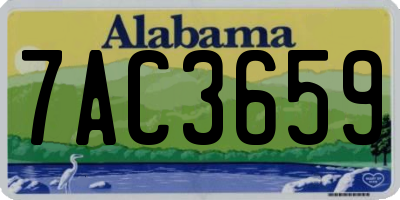AL license plate 7AC3659