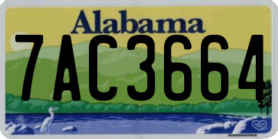 AL license plate 7AC3664