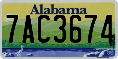 AL license plate 7AC3674