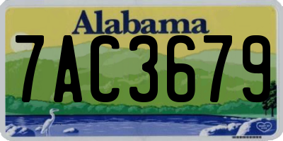 AL license plate 7AC3679