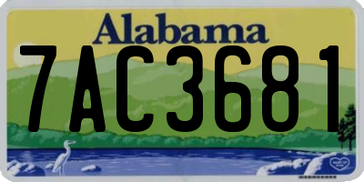 AL license plate 7AC3681