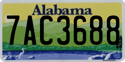 AL license plate 7AC3688