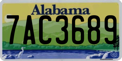 AL license plate 7AC3689