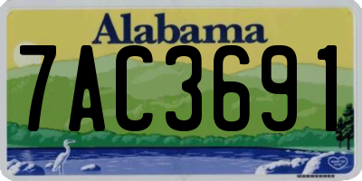 AL license plate 7AC3691