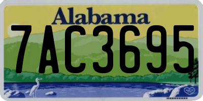 AL license plate 7AC3695