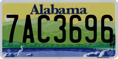 AL license plate 7AC3696