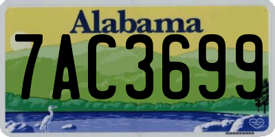 AL license plate 7AC3699
