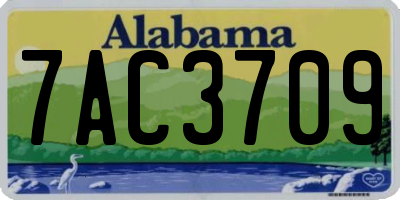 AL license plate 7AC3709