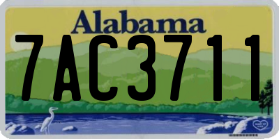 AL license plate 7AC3711
