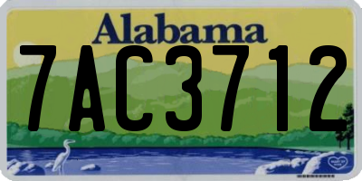 AL license plate 7AC3712