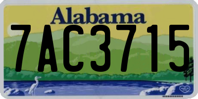 AL license plate 7AC3715