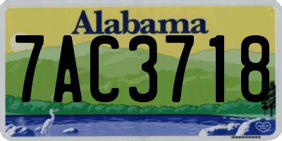 AL license plate 7AC3718