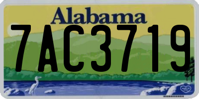 AL license plate 7AC3719