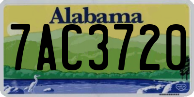 AL license plate 7AC3720