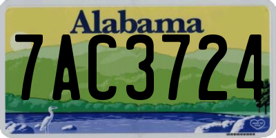 AL license plate 7AC3724
