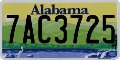 AL license plate 7AC3725