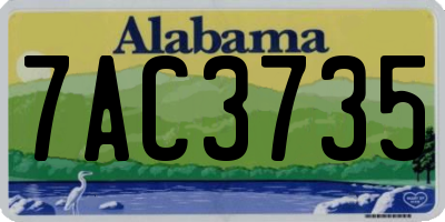 AL license plate 7AC3735