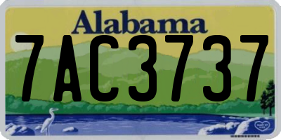 AL license plate 7AC3737