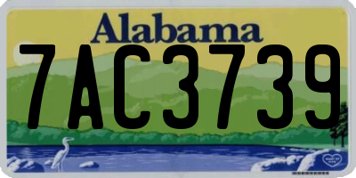 AL license plate 7AC3739