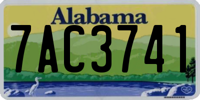 AL license plate 7AC3741