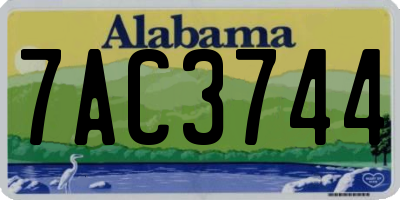 AL license plate 7AC3744