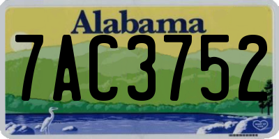 AL license plate 7AC3752