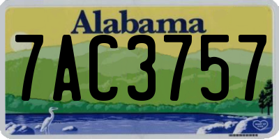 AL license plate 7AC3757