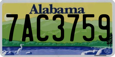 AL license plate 7AC3759