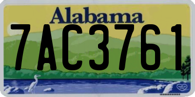 AL license plate 7AC3761
