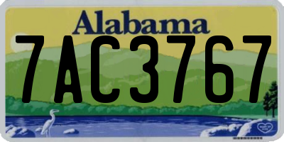 AL license plate 7AC3767
