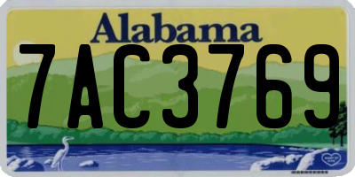 AL license plate 7AC3769