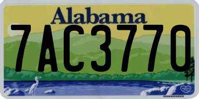 AL license plate 7AC3770