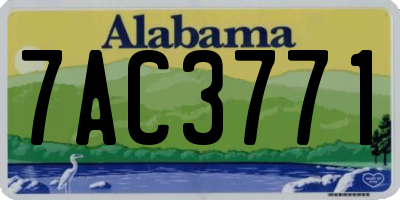 AL license plate 7AC3771