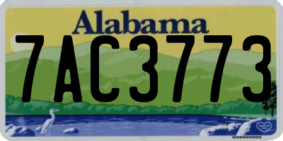 AL license plate 7AC3773