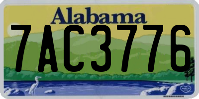 AL license plate 7AC3776