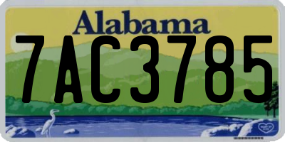 AL license plate 7AC3785
