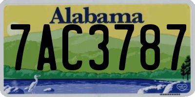 AL license plate 7AC3787