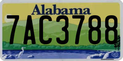AL license plate 7AC3788