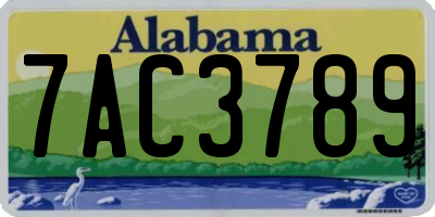 AL license plate 7AC3789