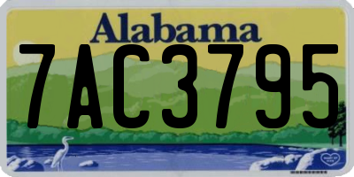 AL license plate 7AC3795