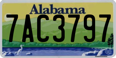 AL license plate 7AC3797